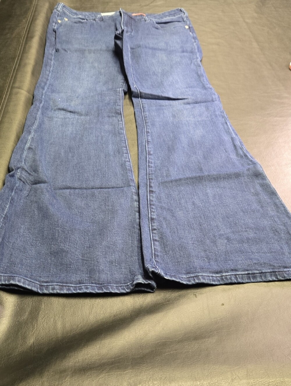 Pilcro Women's Dark Blue Wide-Leg Jeans